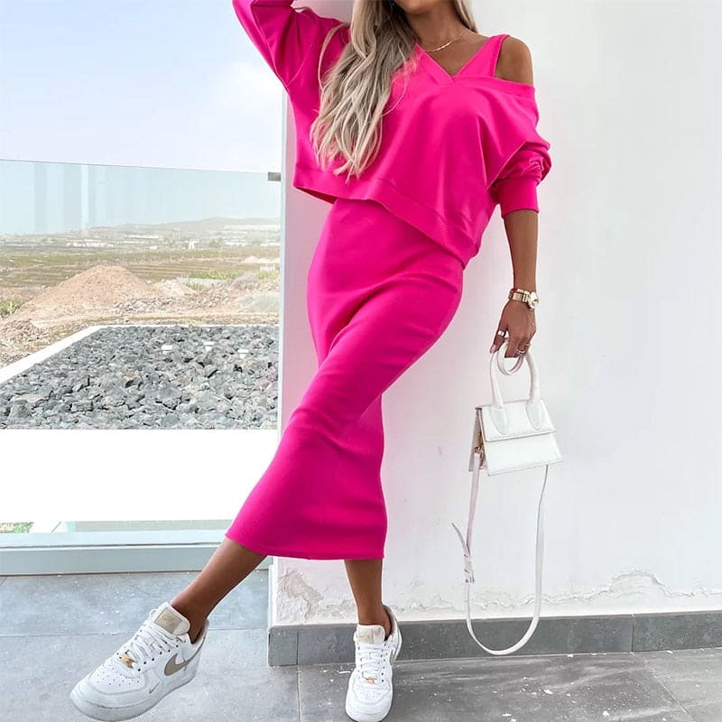 LoungeFit – Stijlvolle lounge jurk i bluza 