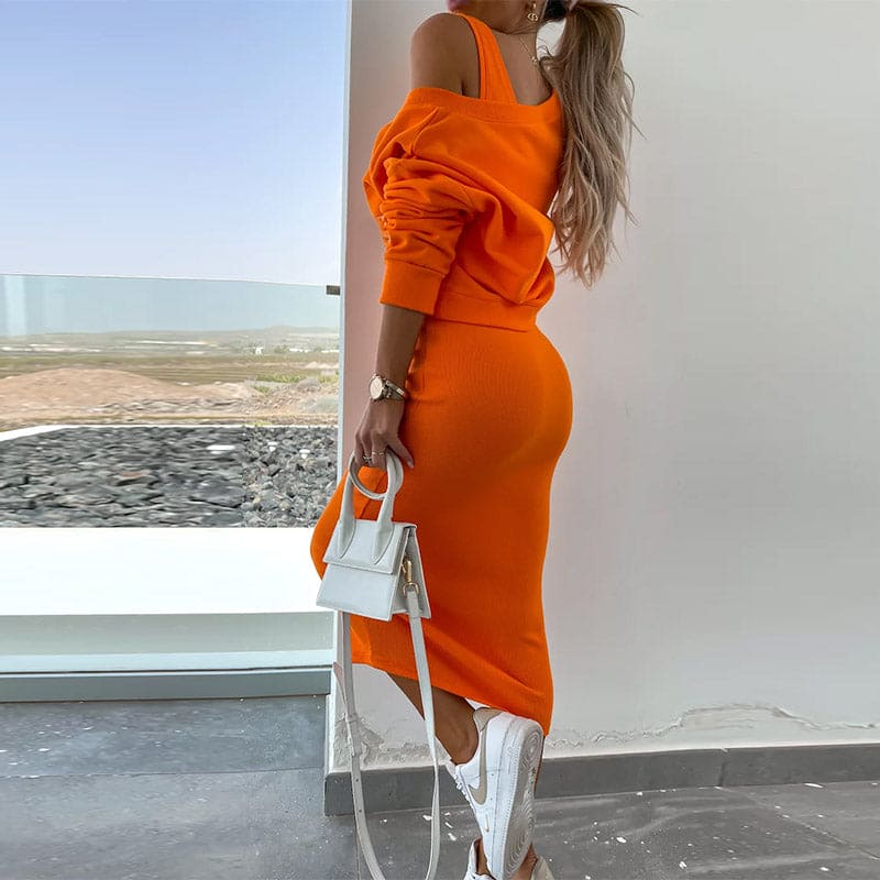 LoungeFit – Stijlvolle lounge jurk i bluza 