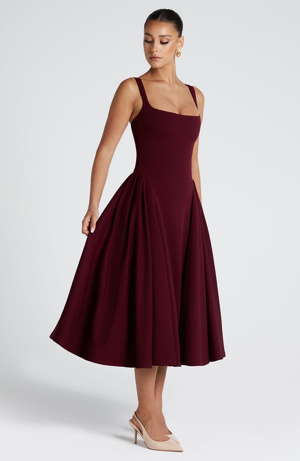 Betty Midi Jurk - Cherry