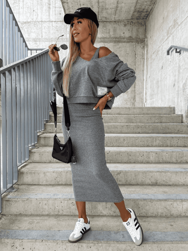 LoungeFit – Stijlvolle lounge jurk i bluza 